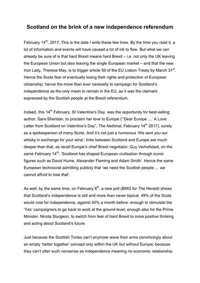 Scotland on the brink of a new independence referendum - page 1
