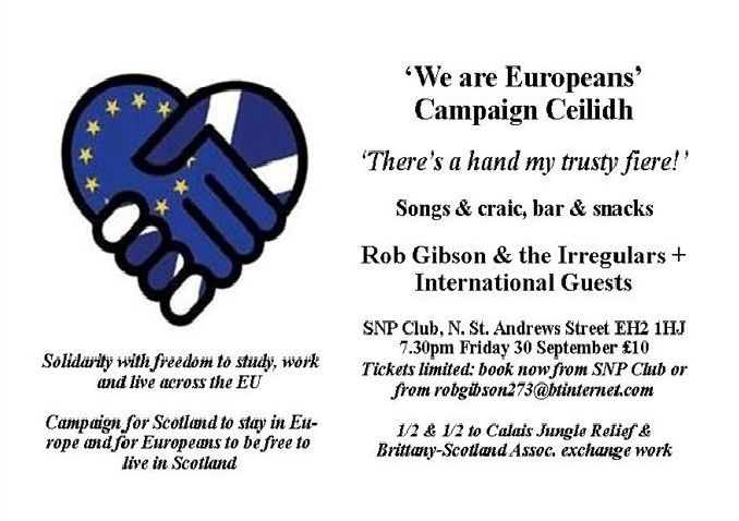 Rob Friends in Europe - Ceilidh 30/09/2016