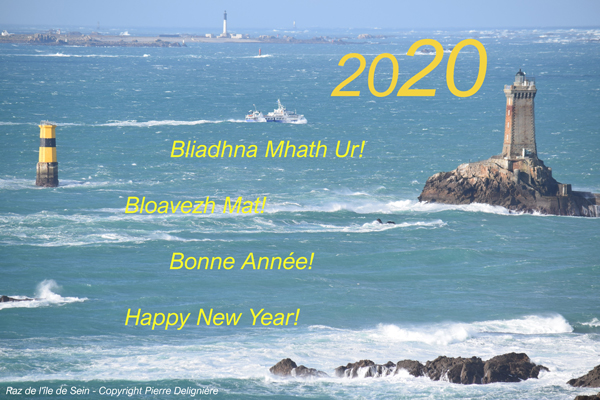 Picture of Le Raz Ile de Sein with Happy New Year wishes