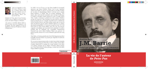 Cover J.M. Barrie, Celui qui préférait les fées aux femmes. BALTI, Béatrice