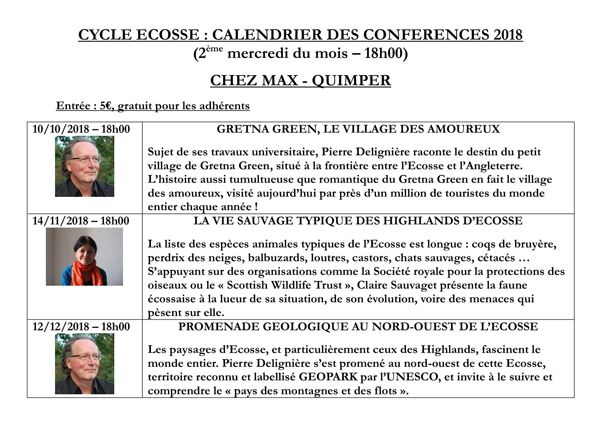 Programme 4ème trimestre conférences